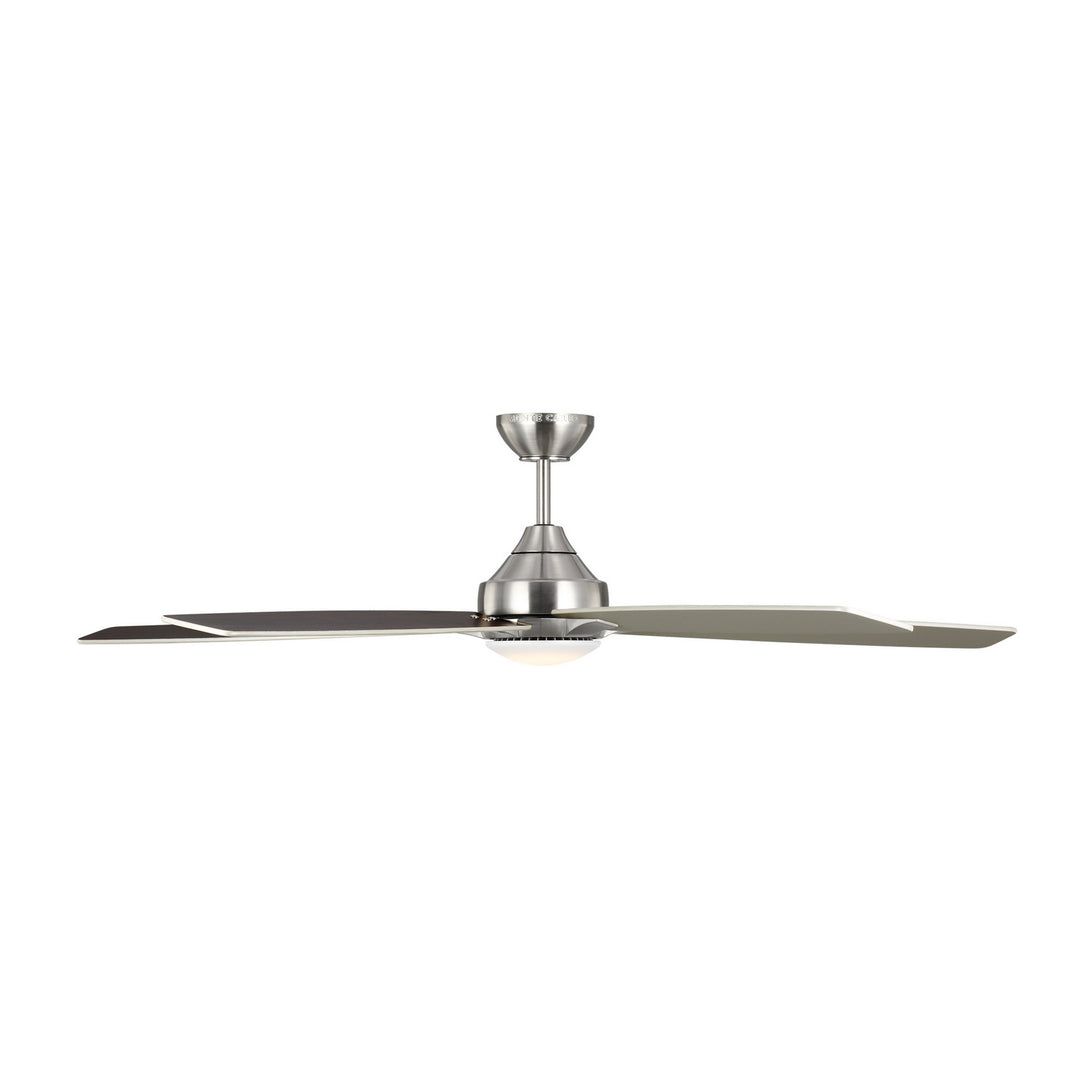 Visual Comfort Fan Lowden 60 Smart LED 5LWDSM60BSD Ceiling Fan - Brushed Steel, Silver/American Walnut reversible blades/Silver/American Walnut reversible blades/