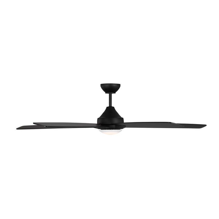 Visual Comfort Fan Lowden 60 Smart LED 5LWDSM60MBKD Ceiling Fan - Midnight Black, Midnight Black/American Walnut reversible blades/Midnight Black/American Walnut reversible blades/