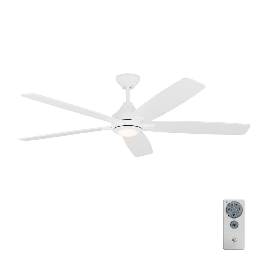 Visual Comfort Fan Lowden 60 Smart LED 5LWDSM60RZWD Ceiling Fan - Matte White, Matte White/Matte White/