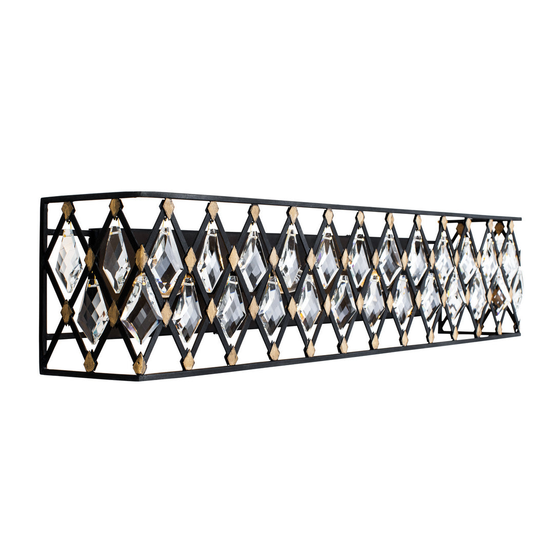 Varaluz Windsor 345B04CBHG Bath Vanity Light 31 in. wide - Carbon/Havana Gold