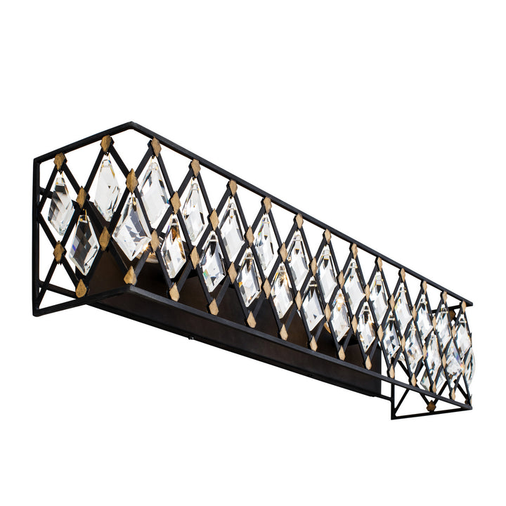 Varaluz Windsor 345B04CBHG Bath Vanity Light 31 in. wide - Carbon/Havana Gold