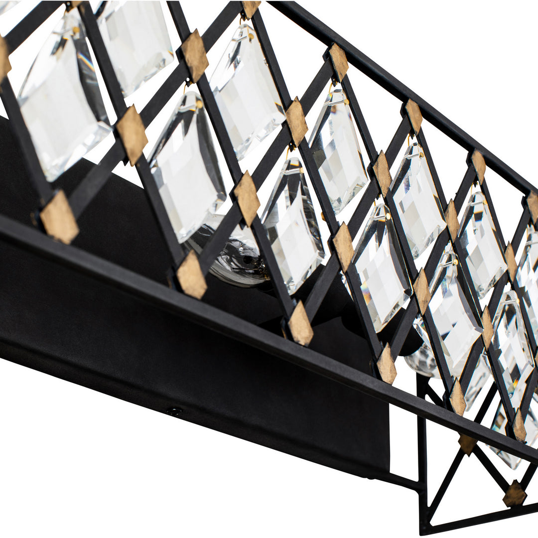 Varaluz Windsor 345B04CBHG Bath Vanity Light 31 in. wide - Carbon/Havana Gold