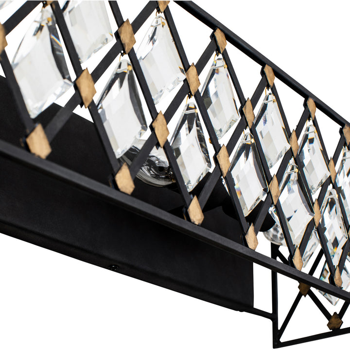 Varaluz Windsor 345B04CBHG Bath Vanity Light 31 in. wide - Carbon/Havana Gold
