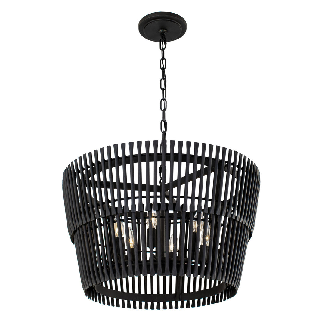 Varaluz Apollo 355P06SCB Pendant Light - Carbon