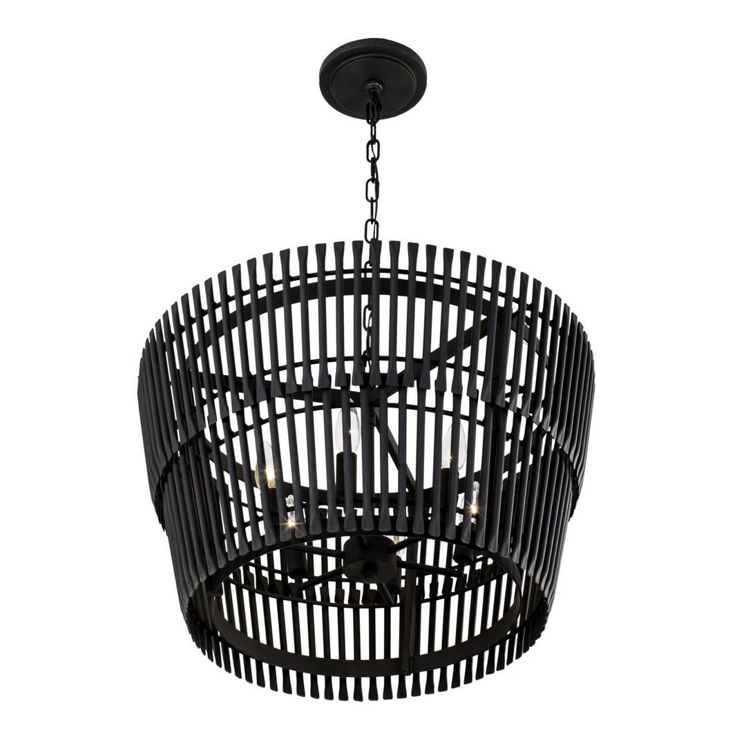 Varaluz Apollo 355P06SCB Pendant Light - Carbon