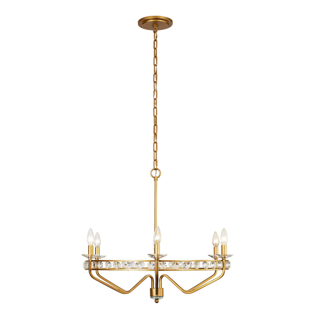 Varaluz Monroe 363C06AG Chandelier Light - Antique Gold