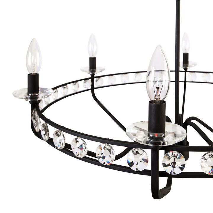 Varaluz Monroe 363C06CB Chandelier Light - Carbon