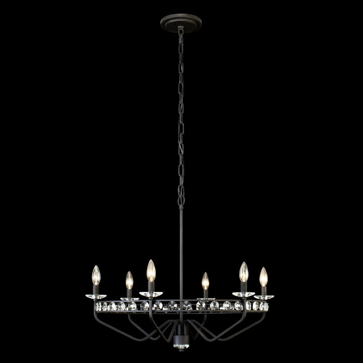 Varaluz Monroe 363C06CB Chandelier Light - Carbon