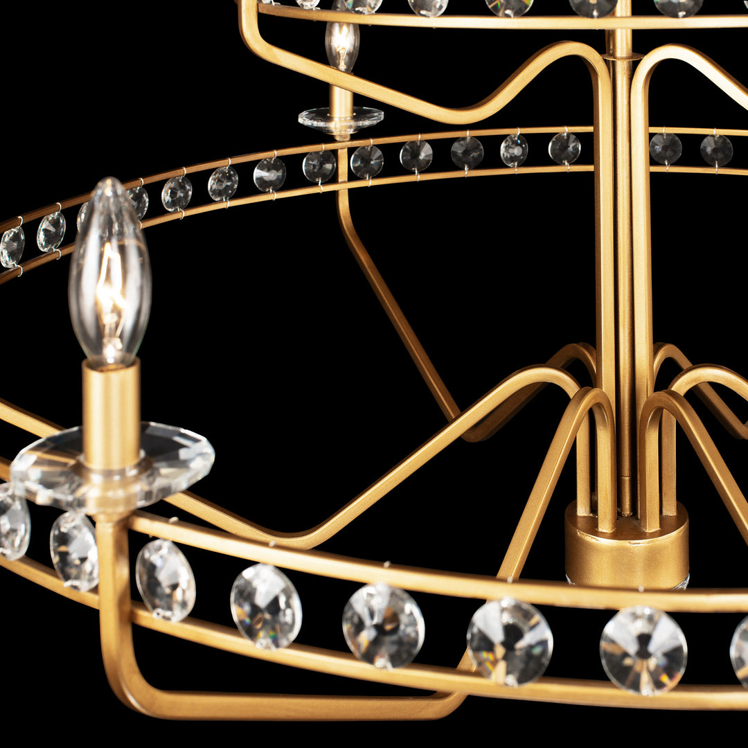 Varaluz Monroe 363C09AG Chandelier Light - Antique Gold