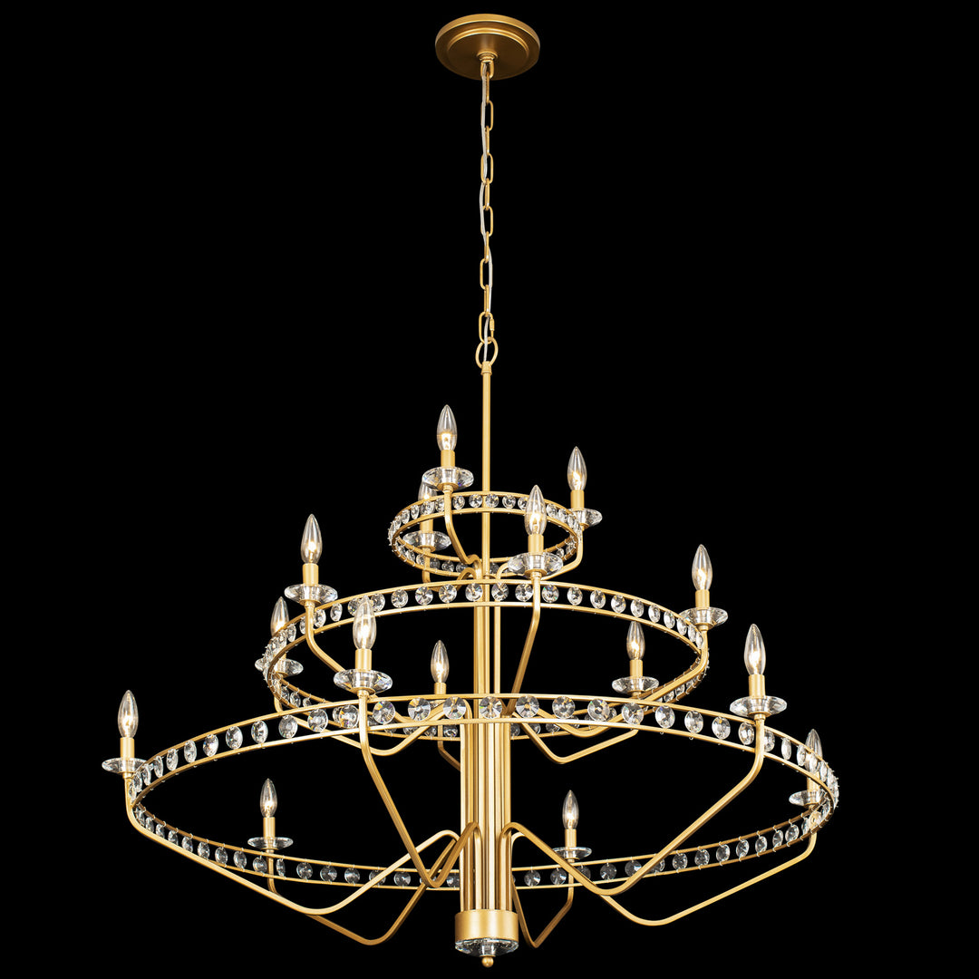 Varaluz Monroe 363C15AG Chandelier Light - Antique Gold