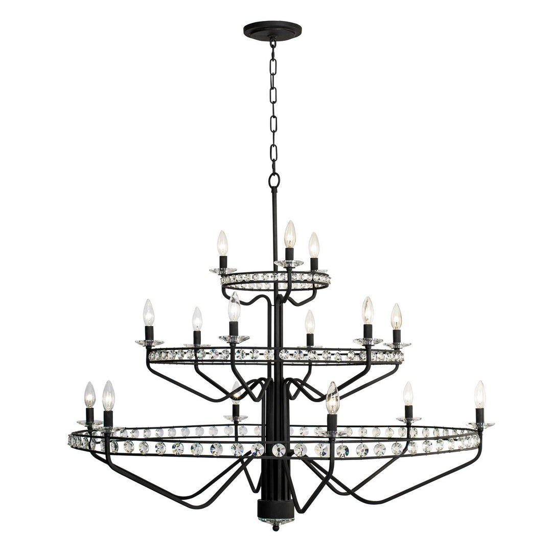 Varaluz Monroe 363C15CB Chandelier Light - Carbon