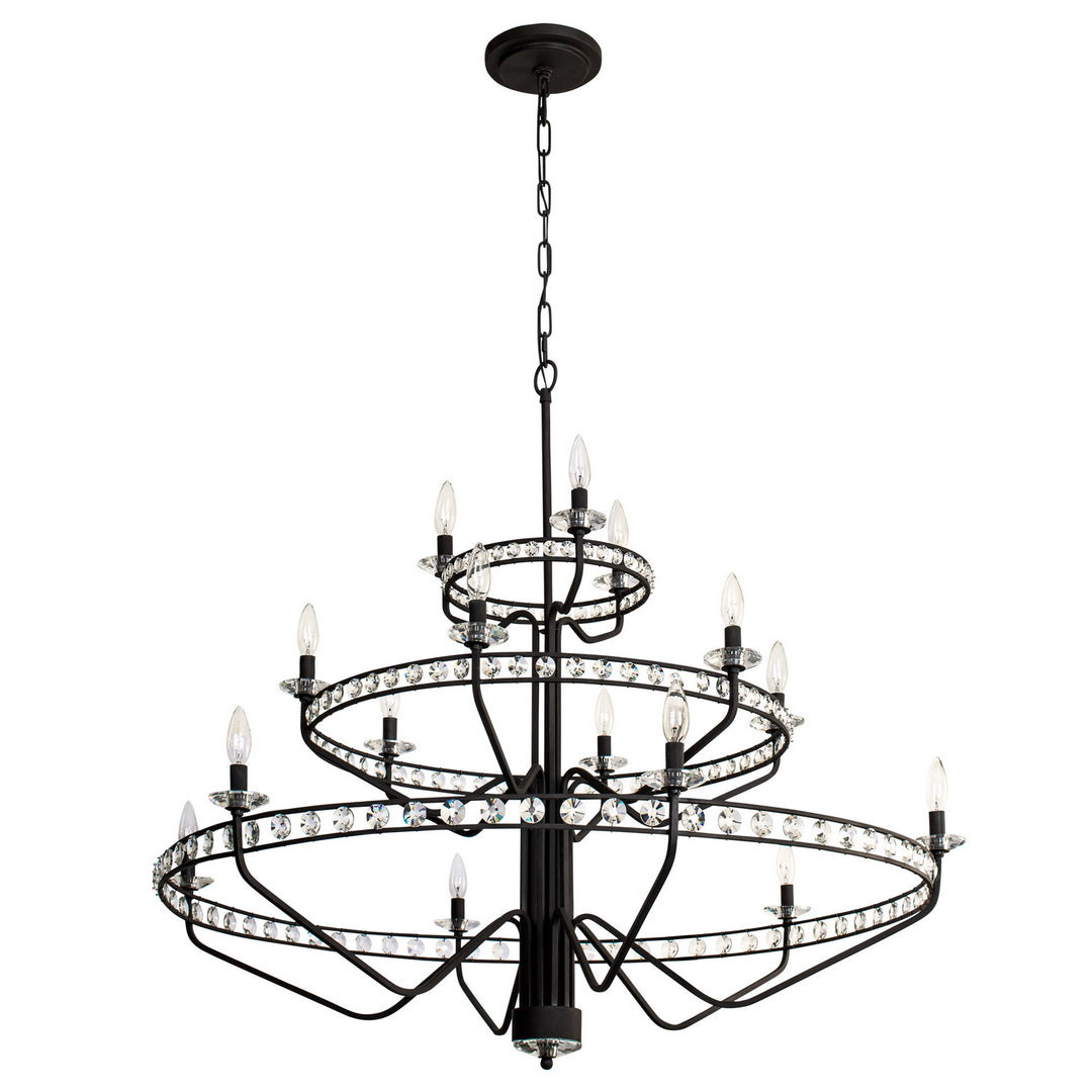 Varaluz Monroe 363C15CB Chandelier Light - Carbon