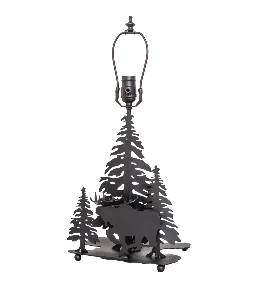 Meyda Tiffany Lighting 102984 Moose On The Loose One Light Table Lamp Lamp Bronze / Dark