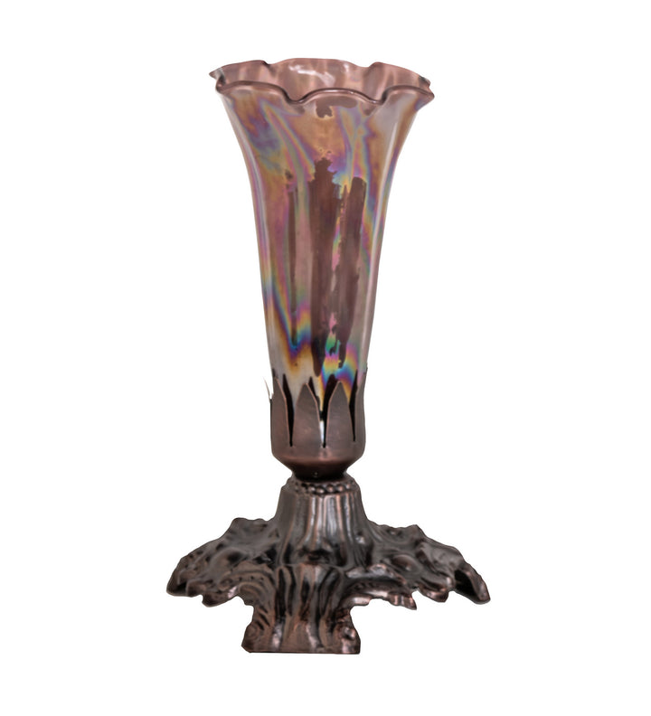 Meyda Tiffany Lighting 14358 Purple Iridescent One Light Accent Lamp Lamp Bronze / Dark