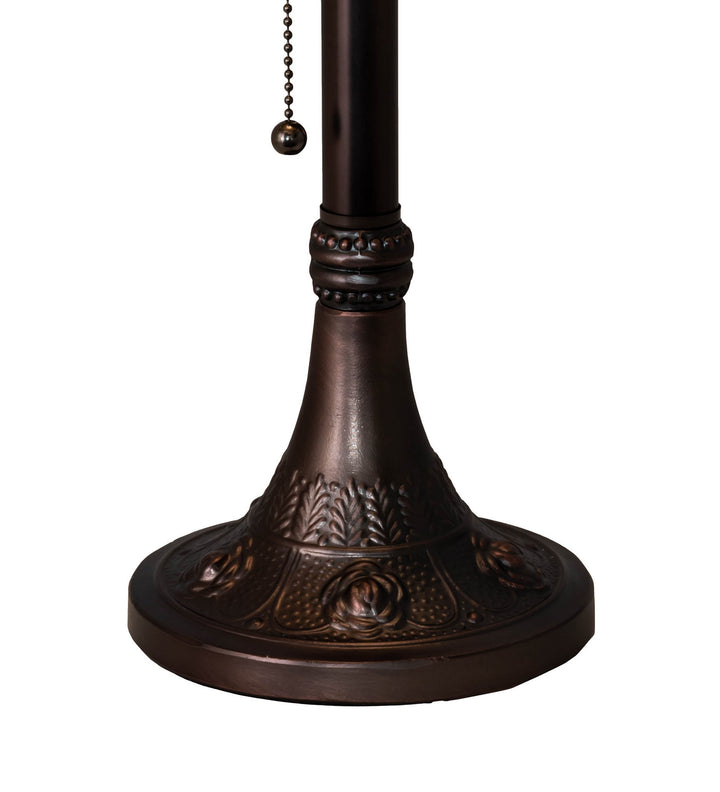 Meyda Tiffany Lighting 151293 Roseborder One Light Table Lamp Lamp Bronze / Dark