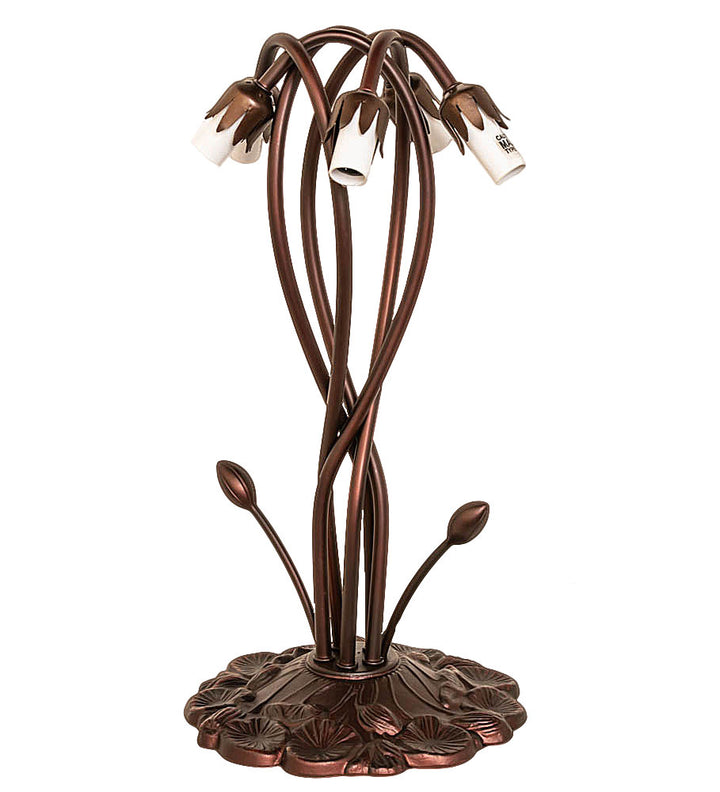 Meyda Tiffany Lighting 15902 Purple Iridescent Five Light Accent Lamp Lamp Bronze / Dark