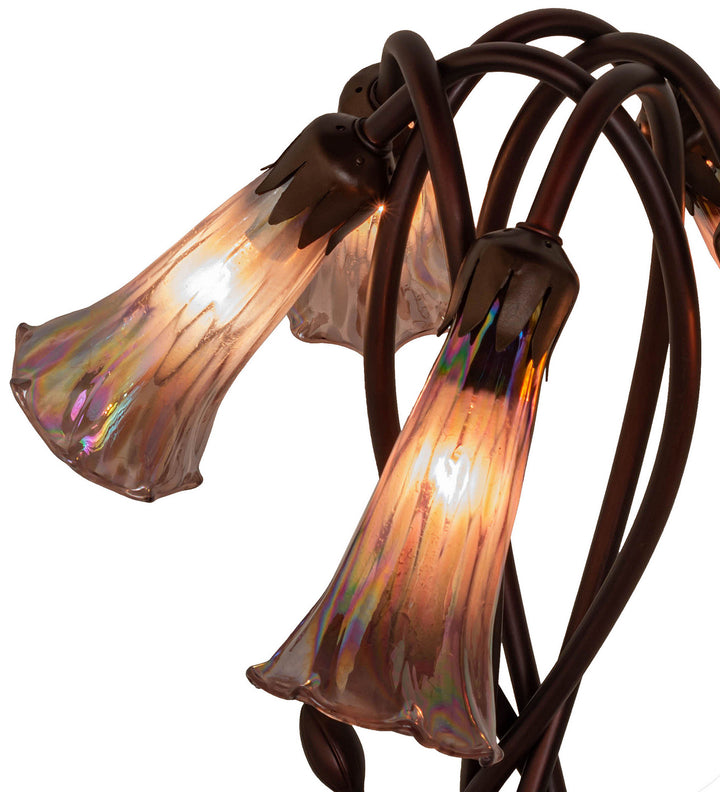 Meyda Tiffany Lighting 15902 Purple Iridescent Five Light Accent Lamp Lamp Bronze / Dark