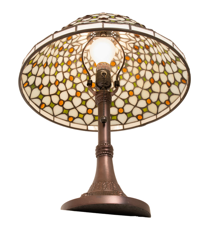 Meyda Tiffany Lighting 251312 Diamond & Jewel One Light Table Lamp Lamp Bronze / Dark