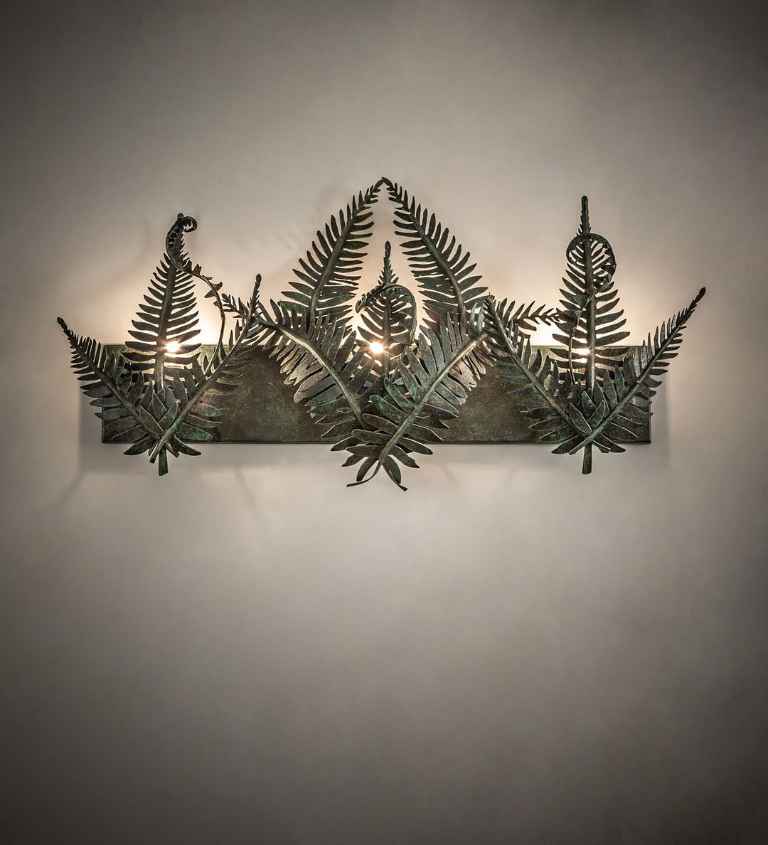 Meyda Tiffany Fern 251415 Bath Vanity Light 28 in. wide - Timeless Bronze