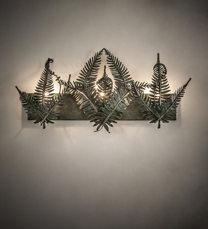 Meyda Tiffany Fern 251415 Bath Vanity Light 28 in. wide - Timeless Bronze