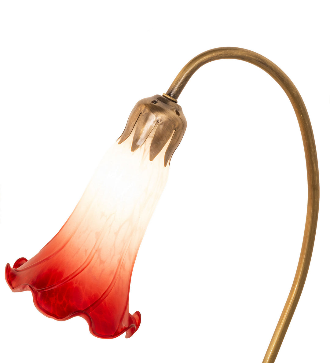 Meyda Tiffany Lighting 251563 Red/White One Light Accent Lamp Lamp Bronze / Dark