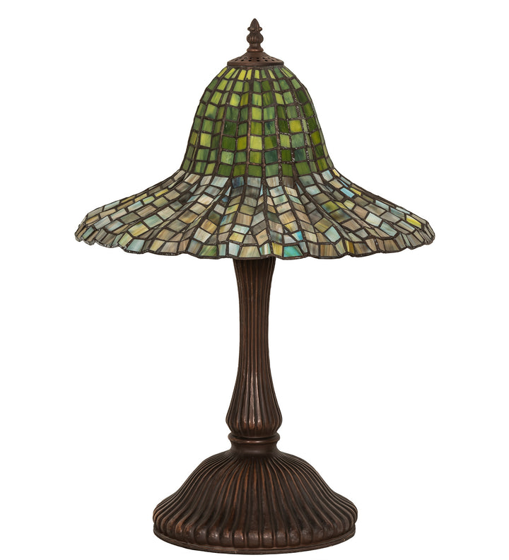 Meyda Tiffany Lighting 49165 Tiffany Bell One Light Table Lamp Lamp Bronze / Dark