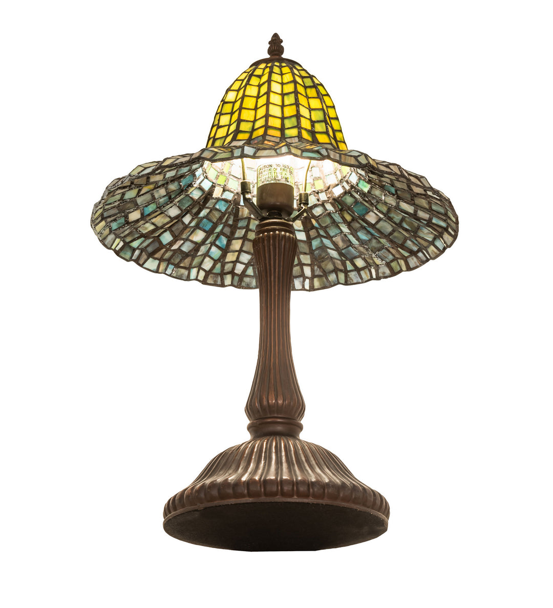 Meyda Tiffany Lighting 49165 Tiffany Bell One Light Table Lamp Lamp Bronze / Dark