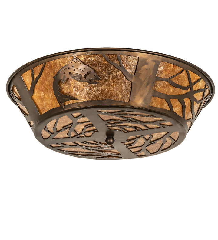 Meyda Tiffany Leaping Trout 73393 Ceiling Light - Antique Copper