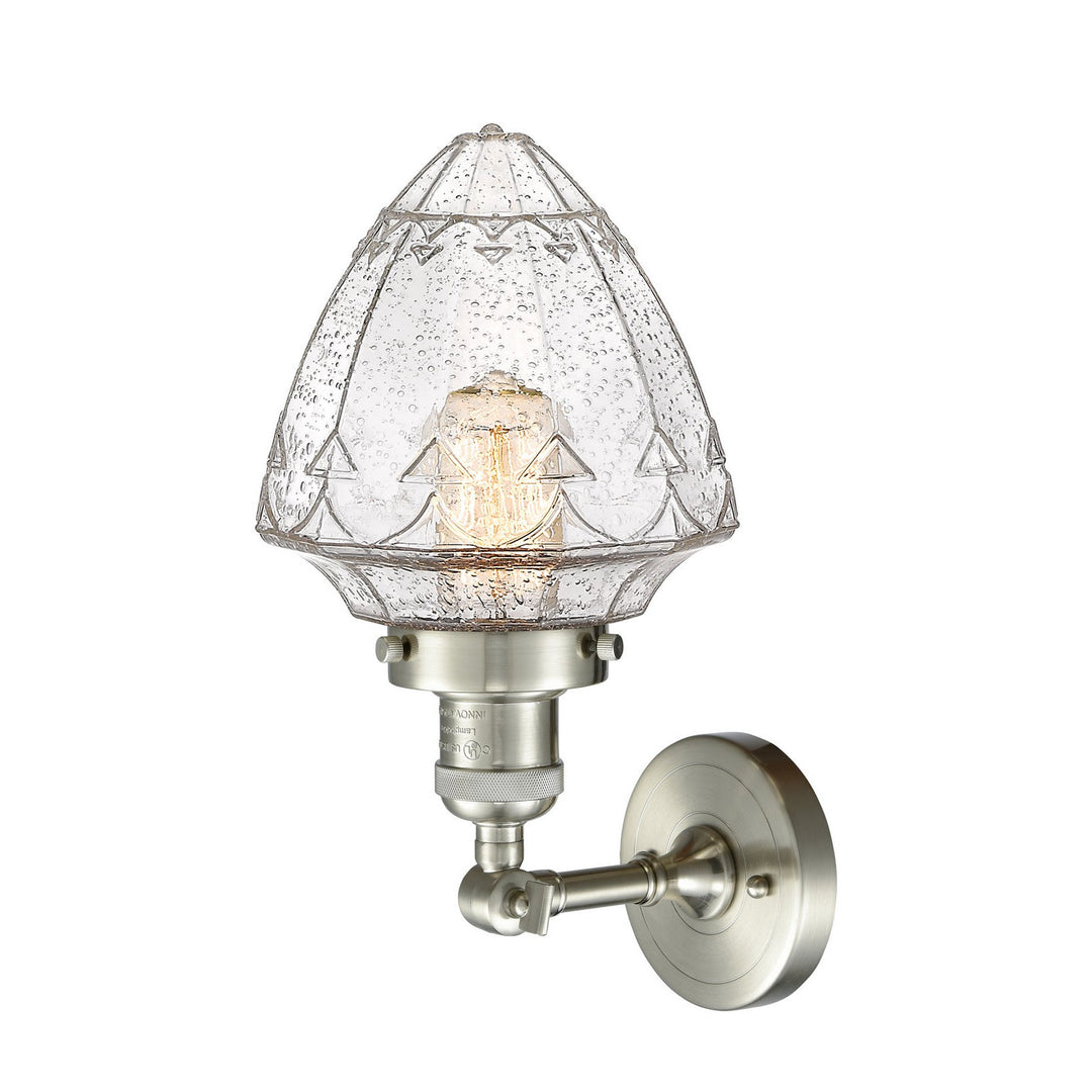 Innovations Franklin Restoration 203-SN-G664-7 Wall Sconce Light - Brushed Satin Nickel