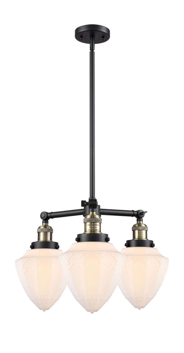 Innovations Franklin Restoration 207-BAB-G661-7-LED Chandelier Light - Black Antique Brass