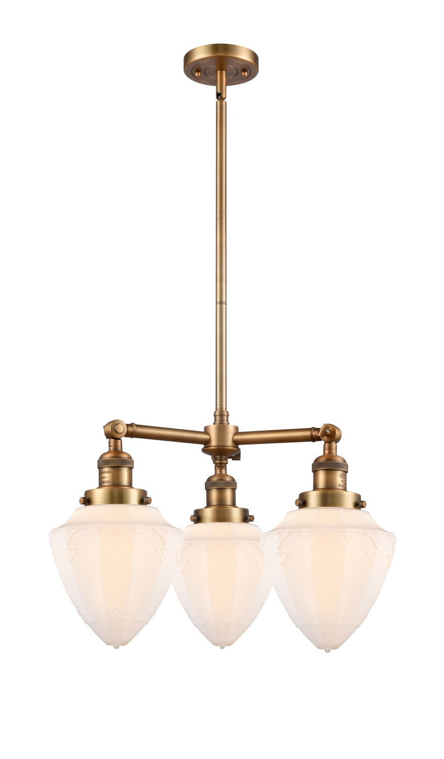 Innovations Franklin Restoration 207-BB-G661-7-LED Chandelier Light - Brushed Brass
