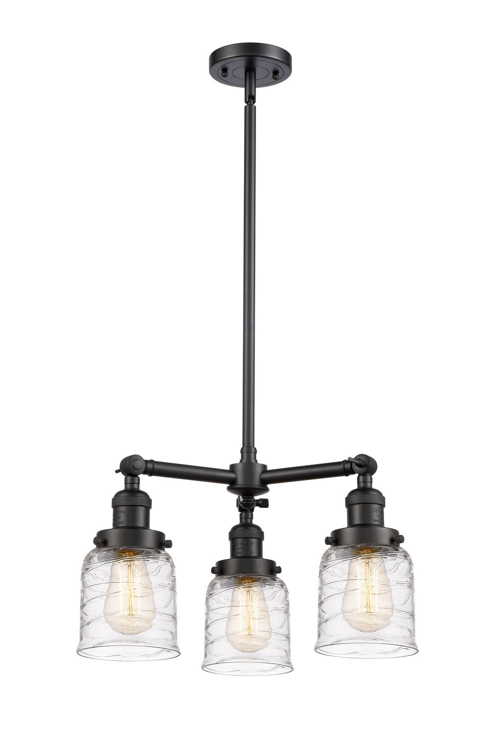 Innovations Franklin Restoration 207-BK-G513 Chandelier Light - Matte Black