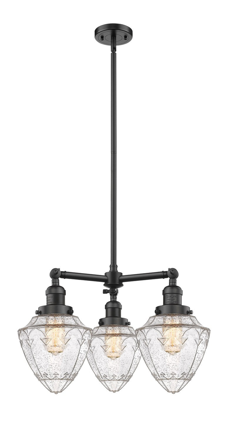 Innovations Franklin Restoration 207-OB-G664-7-LED Chandelier Light - Oil Rubbed Bronze
