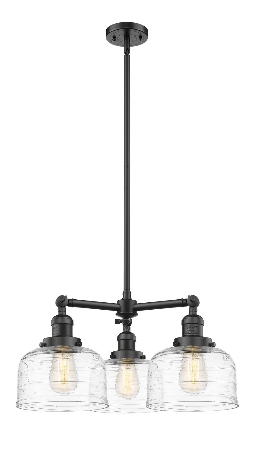 Innovations Franklin Restoration 207-OB-G713-LED Chandelier Light - Oil Rubbed Bronze