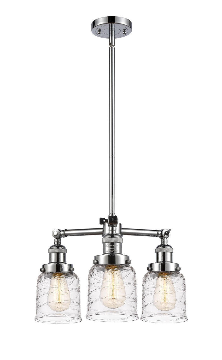 Innovations Franklin Restoration 207-PC-G513 Chandelier Light - Polished Chrome