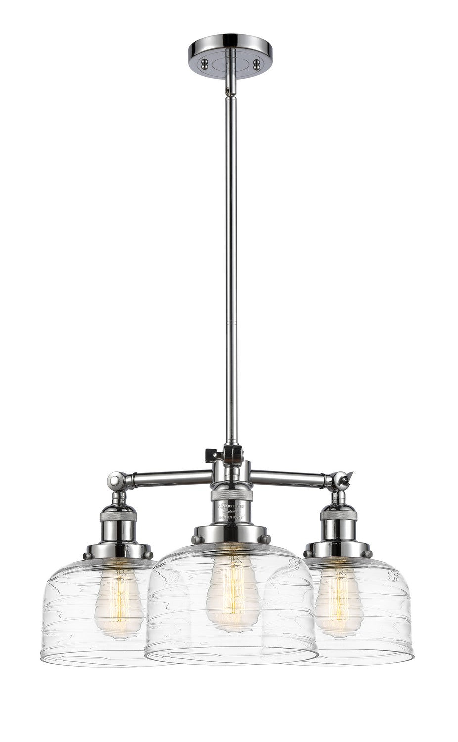 Innovations Franklin Restoration 207-PC-G713-LED Chandelier Light - Polished Chrome