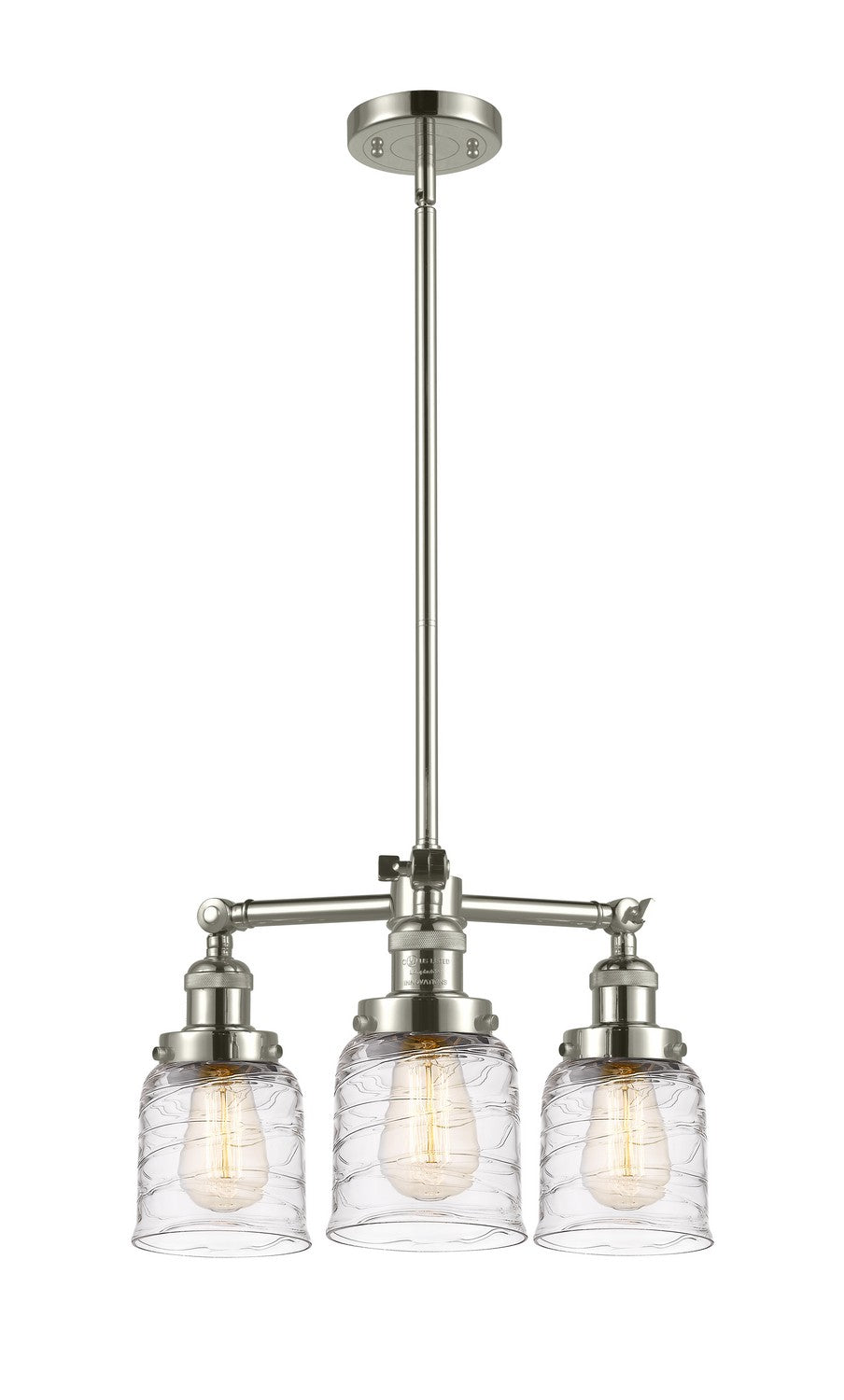 Innovations Franklin Restoration 207-PN-G513 Chandelier Light - Polished Nickel