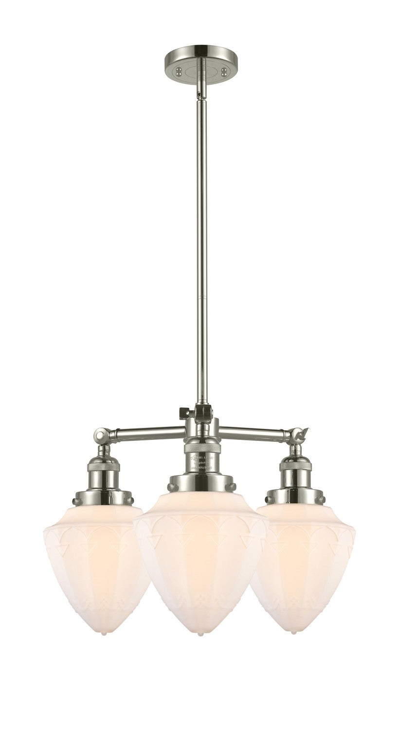 Innovations Franklin Restoration 207-PN-G661-7-LED Chandelier Light - Polished Nickel