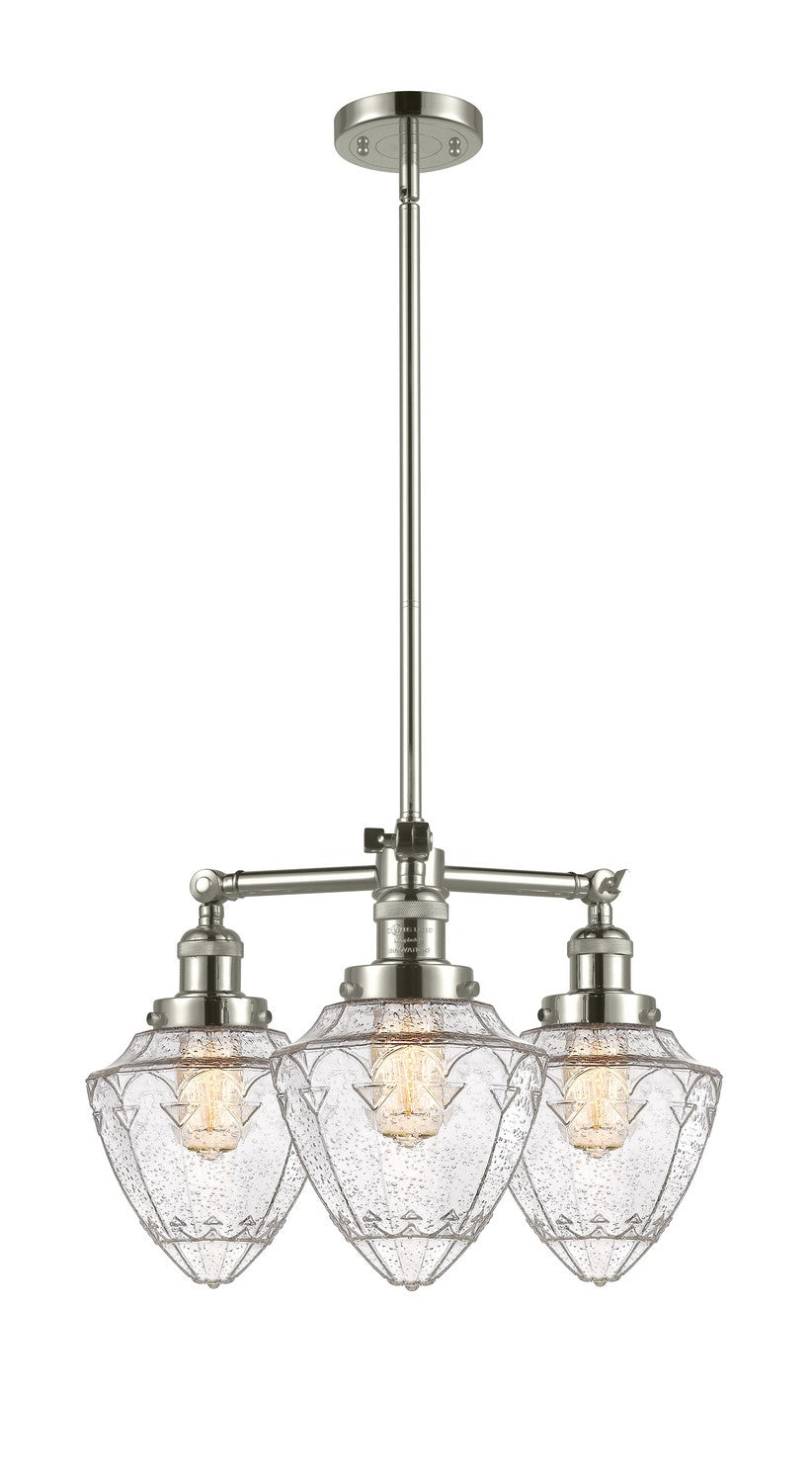 Innovations Franklin Restoration 207-PN-G664-7-LED Chandelier Light - Polished Nickel