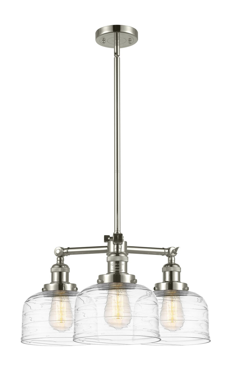 Innovations Franklin Restoration 207-PN-G713-LED Chandelier Light - Polished Nickel