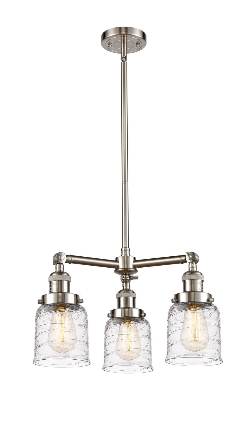 Innovations Franklin Restoration 207-SN-G513 Chandelier Light - Brushed Satin Nickel