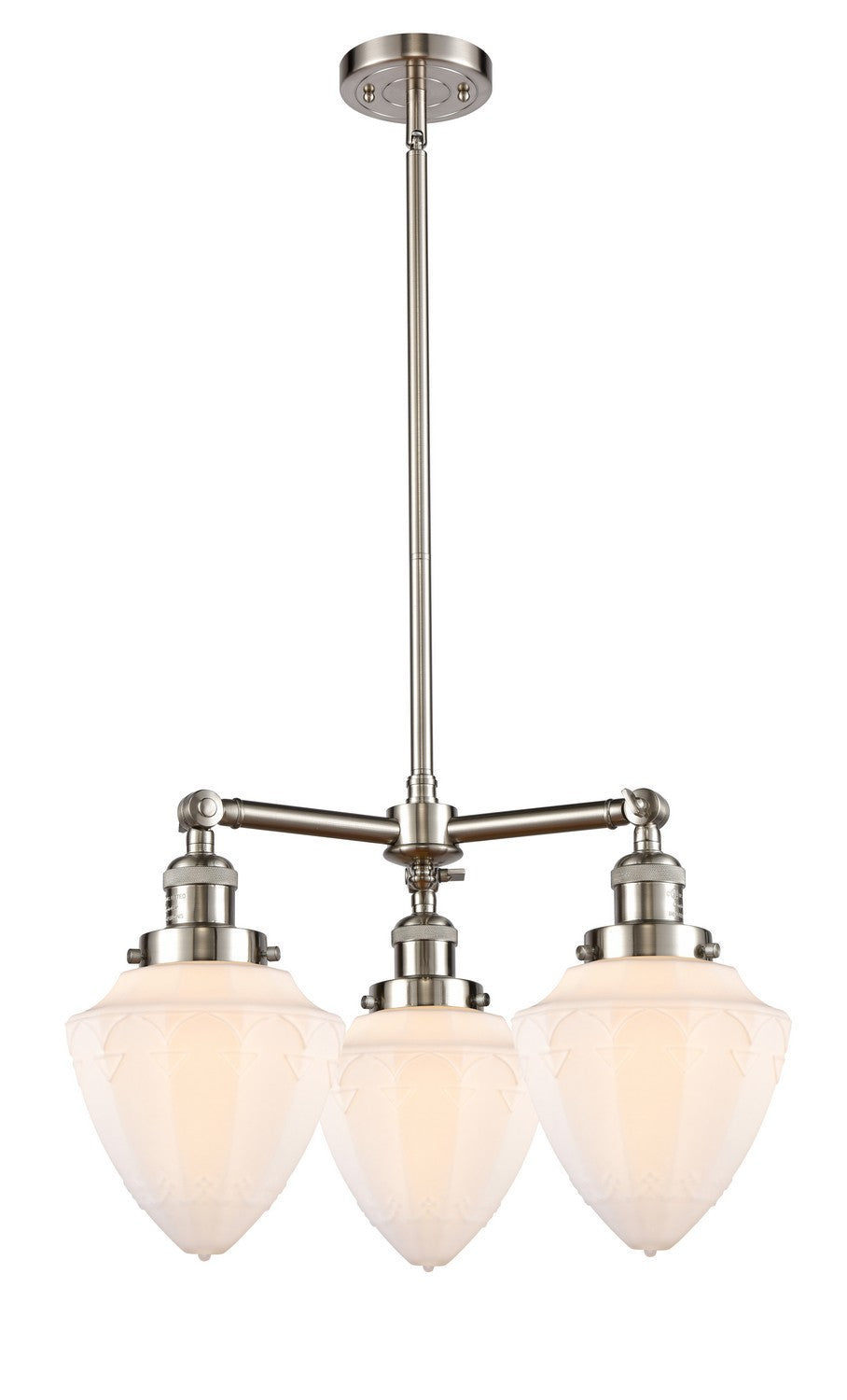 Innovations Franklin Restoration 207-SN-G661-7 Chandelier Light - Brushed Satin Nickel