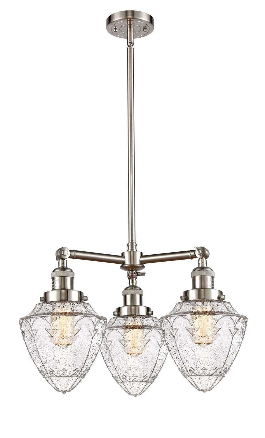 Innovations Franklin Restoration 207-SN-G664-7 Chandelier Light - Brushed Satin Nickel