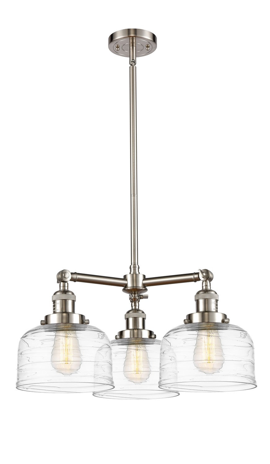 Innovations Franklin Restoration 207-SN-G713 Chandelier Light - Brushed Satin Nickel