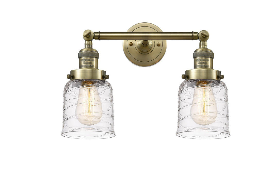 Innovations Franklin Restoration 208-AB-G513 Bath Vanity Light 16 in. wide - Antique Brass