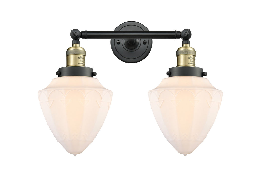 Innovations Franklin Restoration 208-BAB-G661-7-LED Bath Vanity Light 18 in. wide - Black Antique Brass