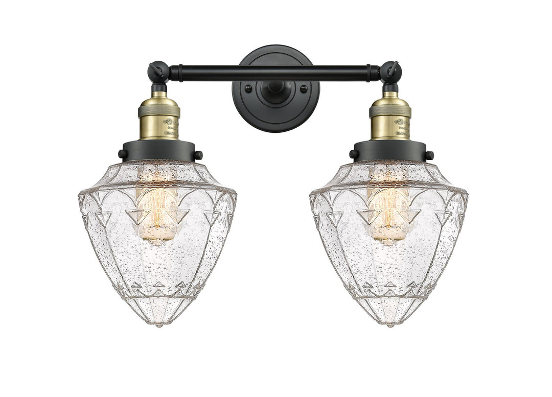 Innovations Franklin Restoration 208-BAB-G664-7 Bath Vanity Light 18 in. wide - Black Antique Brass