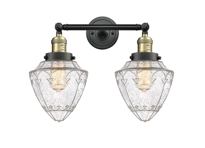 Innovations Franklin Restoration 208-BAB-G664-7 Bath Vanity Light 18 in. wide - Black Antique Brass