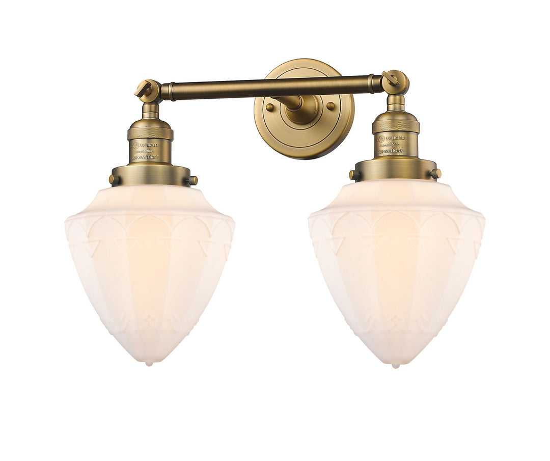 Innovations Franklin Restoration 208-BB-G661-7-LED Bath Vanity Light 18 in. wide - Brushed Brass