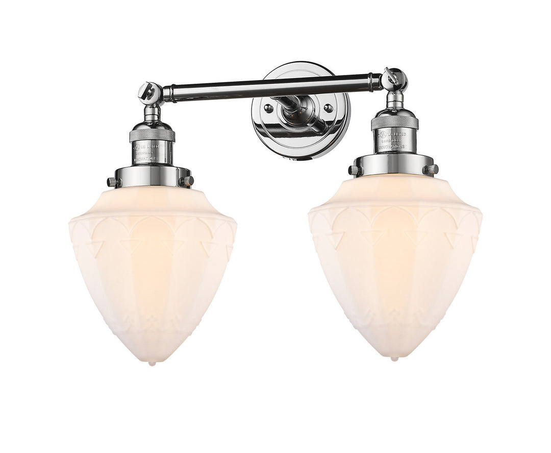 Innovations Franklin Restoration 208-PC-G661-7 Bath Vanity Light 18 in. wide - Polished Chrome